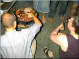 Grillmeister am Werk